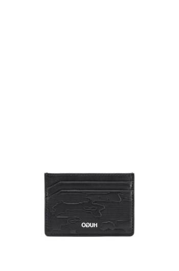 Hugo Boss Lær card holder and metal money clip gift set Svarte | 3fAOHuDf