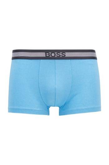 Hugo Boss Melange cotton-blend jersey trunks Blå | WdQlgm1N