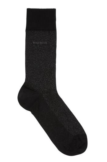 Hugo Boss Micro-patterned socks Svarte | gLB0tpqi