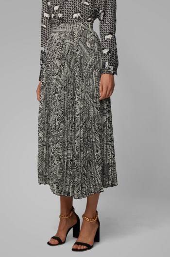 Hugo Boss Midi-length plissé skirt Patterned | h2c7T0iU