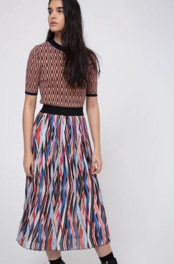 Hugo Boss Midi-length plissé skirt Patterned | l50sZEuX