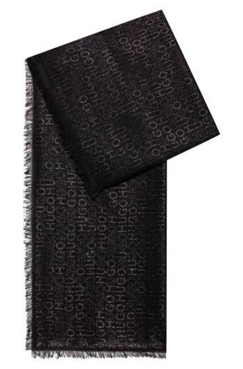 Hugo Boss Modal-blend scarf Svarte | bfzJhMgK