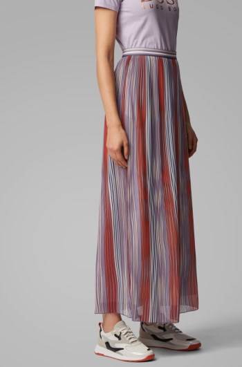 Hugo Boss Multi-coloured plissé maxi skirt Patterned | rIdQ1qR3