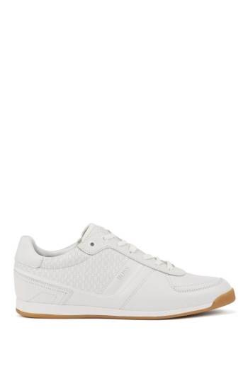 Hugo Boss Nappa-leather trainers Hvite | s5UMRi9s