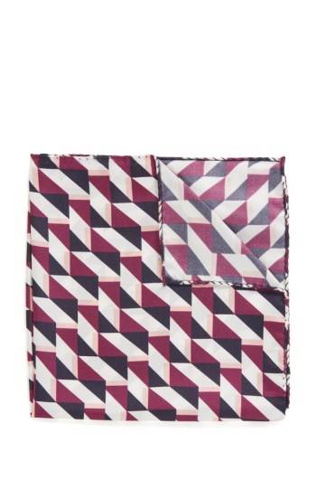 Hugo Boss Printed silk pocket square Lilla | IqaFHvFB