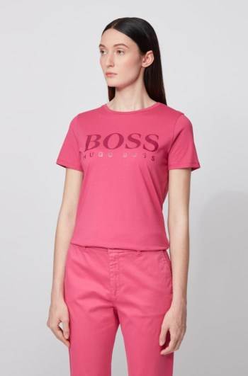 Hugo Boss Pure-cotton T-shirt Rosa | knTAZxZj