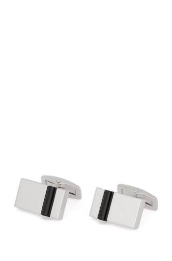 Hugo Boss Rectangular cufflinks Svarte | 9ISxdnYK