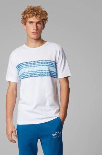 Hugo Boss Regular-fit T-shirt Hvite | F8SUFLAH