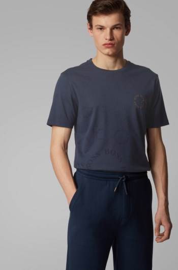 Hugo Boss Regular-fit T-shirt Mørke Blå | EFMGtWAb