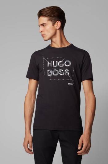 Hugo Boss Regular-fit T-shirt Svarte | fjVucmwp