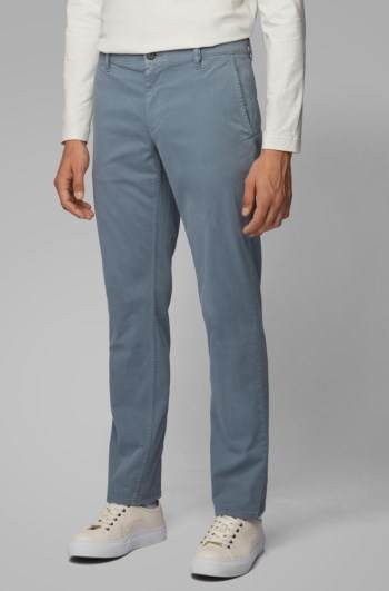 Hugo Boss Regular-fit casual chinos Blå | EGDrDAZQ