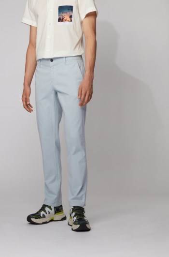 Hugo Boss Regular-fit casual chinos Lyse Blå | TWjoIGSr