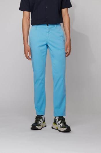 Hugo Boss Regular-fit casual chinos Turkis | aqRfKXCS