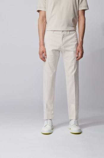 Hugo Boss Regular-fit chinos Hvite | 6FXphbdt