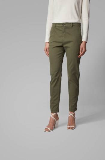 Hugo Boss Regular-fit cropped chinos Khaki | CPEdBsAB