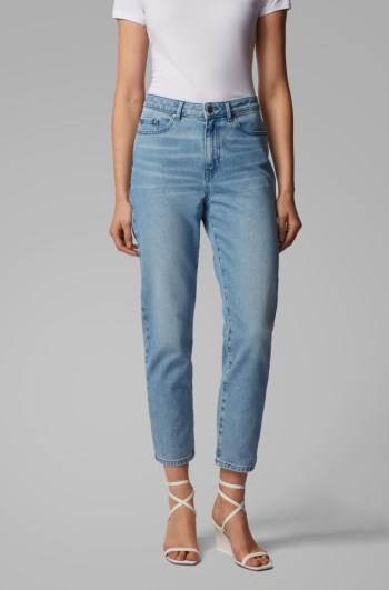 Hugo Boss Regular-fit cropped jeans Blå | bO5hQ28n