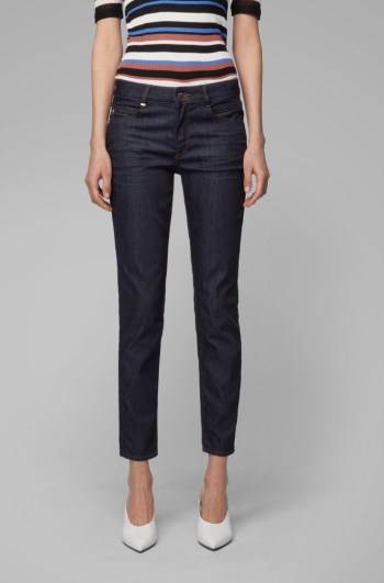 Hugo Boss Regular-fit cropped jeans Mørke Blå | ad5GECig