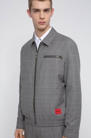 Hugo Boss Regular-fit jacket Lyse Grå | hIVyQrw1