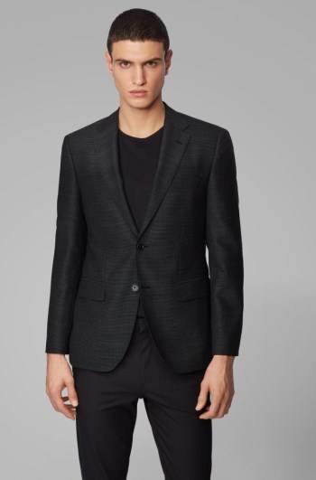 Hugo Boss Regular-fit jacket Svarte | LakFnsKd