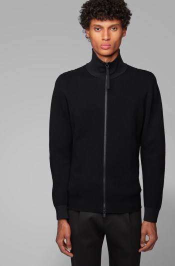 Hugo Boss Regular-fit jacket Svarte | PQgKSeD5