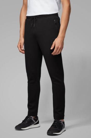 Hugo Boss Regular-fit jogging trousers Svarte | VkpT8NPe