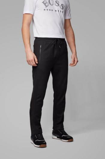 Hugo Boss Regular-fit jogging trousers Svarte | WXt43jZK