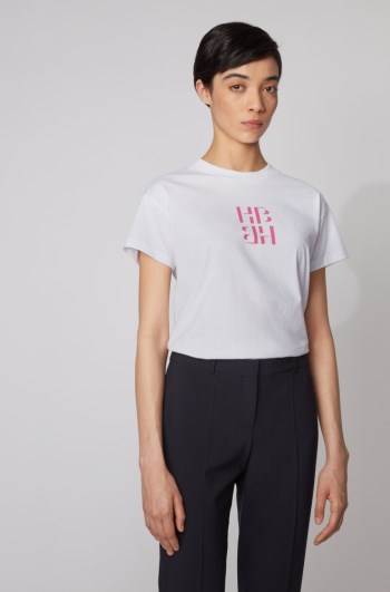 Hugo Boss Regular-fit monogram top Rosa | X28DD7XW