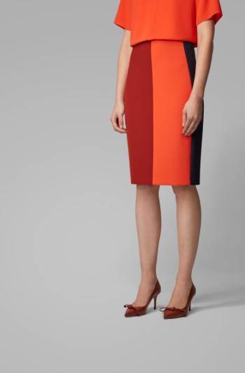 Hugo Boss Regular-fit pencil skirt Patterned | GoDY3SNC