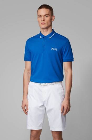 Hugo Boss Regular fit piqué polo shirt Blå | iIt1kl2z