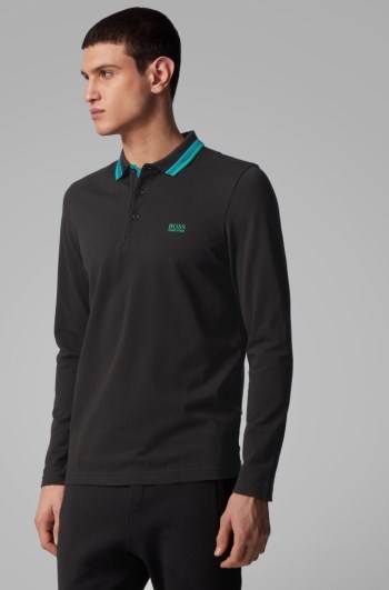 Hugo Boss Regular-fit polo Svarte | PFSHFgIU