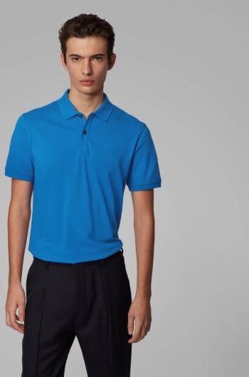 Hugo Boss Regular-fit polo shirt Blå | QFIP5RMC