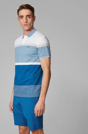 Hugo Boss Regular-fit polo shirt Blå | WEUBahdF