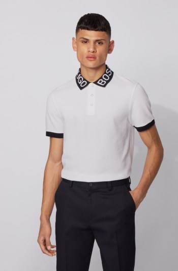 Hugo Boss Regular-fit polo shirt Hvite | 31E5eStw