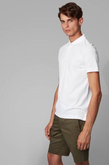 Hugo Boss Regular-fit polo shirt Hvite | tQ23j8AI