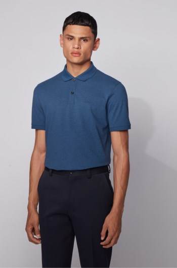 Hugo Boss Regular-fit polo shirt Lyse Blå | vJaW8mcC