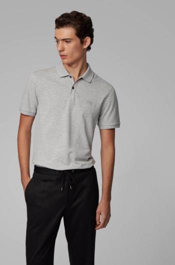 Hugo Boss Regular-fit polo shirt Lyse Grå | wtbgJzkd