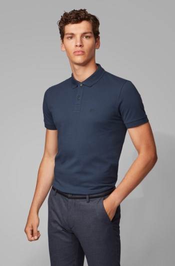 Hugo Boss Regular-fit polo shirt Mørke Blå | 46DQaUvQ