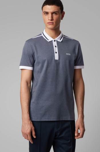 Hugo Boss Regular-fit polo shirt Mørke Blå | IgZ5qx4V