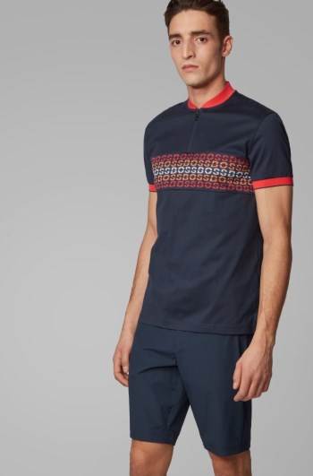 Hugo Boss Regular-fit polo shirt Mørke Blå | UC7vuWF3