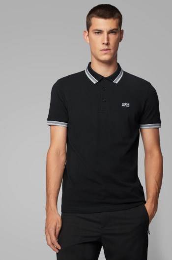 Hugo Boss Regular fit polo shirt Svarte | WEdWxzHX