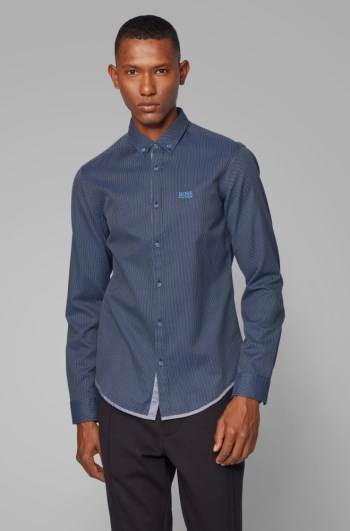 Hugo Boss Regular-fit shirt Blå | OUcIHYuS