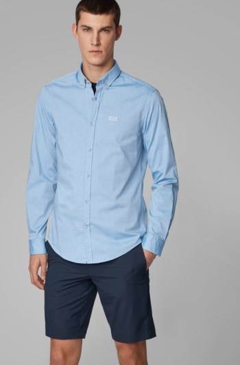 Hugo Boss Regular-fit shirt Blå | YePSKkkv