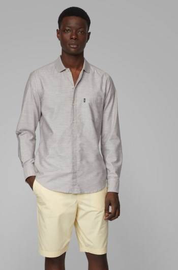 Hugo Boss Regular-fit shirt Grå | 4PPWNeru