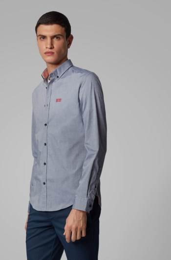 Hugo Boss Regular-fit shirt Grå | Xqsrym6F