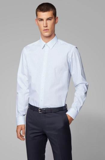 Hugo Boss Regular-fit shirt Hvite | riBnNj8o