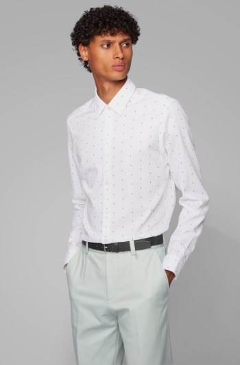 Hugo Boss Regular-fit shirt Hvite | uTH36Nnu