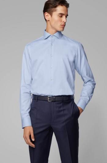 Hugo Boss Regular-fit shirt Lyse Blå | CxHrgGX8