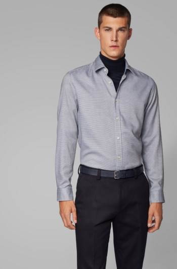 Hugo Boss Regular-fit shirt Mørke Blå | 39PDXZJ7