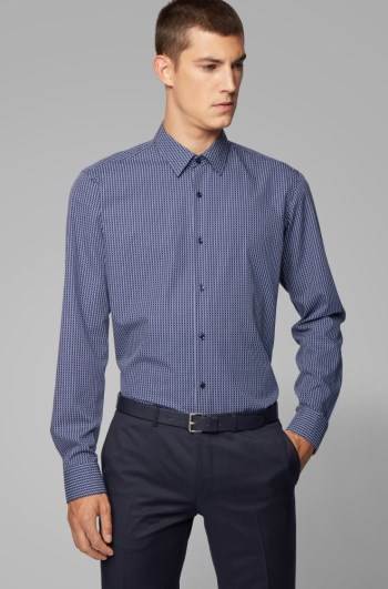 Hugo Boss Regular-fit shirt Mørke Blå | N2Tkhy1N