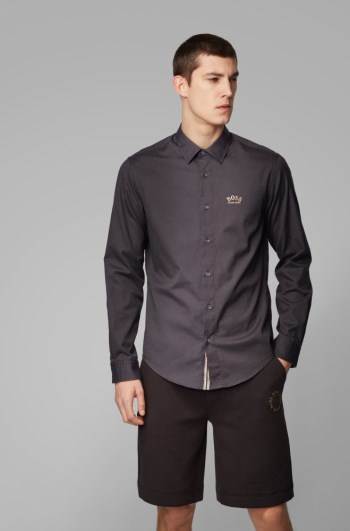 Hugo Boss Regular-fit shirt Svarte | EmgyKoDb